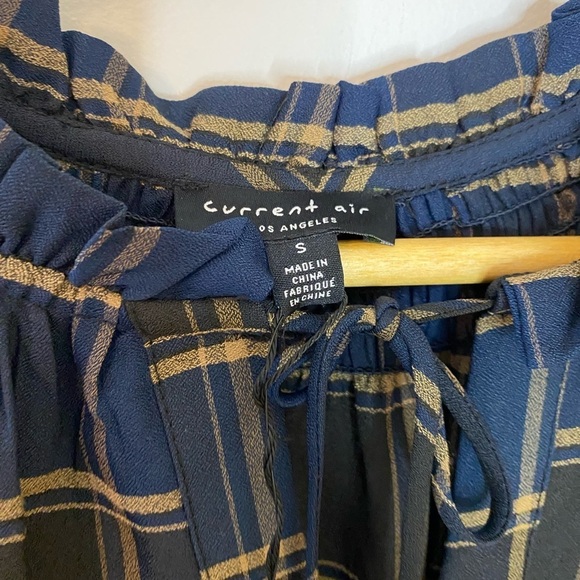 Current Air Los Angeles Prep School Plaid Pleated Long Sleeve Mini Dress - Picture 2 of 10